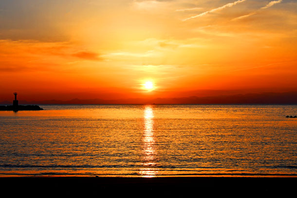 松崎町の夕日